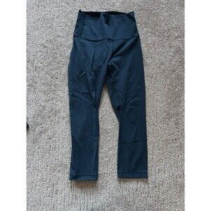 Lululemon Wunder Crop 21” Size 4 Blue Green
